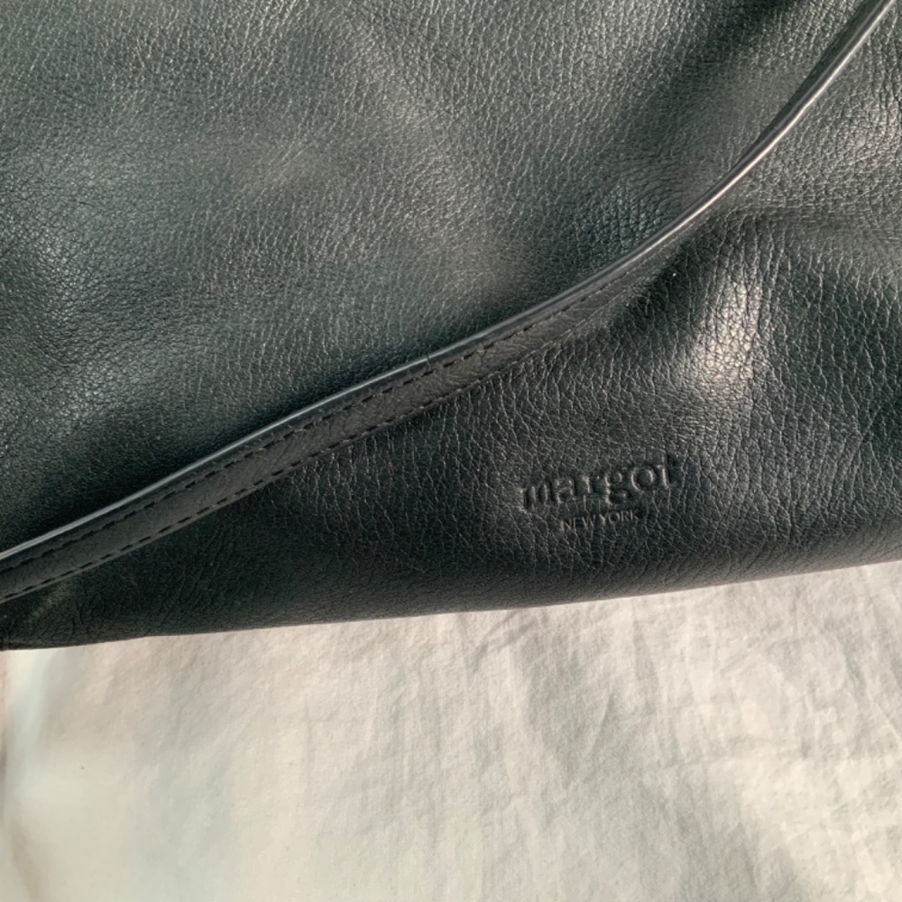 Dark Grey (almost black) Leather Crossbody by Margo - Picture 2 of 9